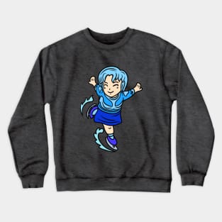 Chibi figure skating girl Crewneck Sweatshirt